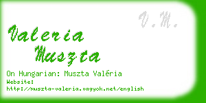 valeria muszta business card